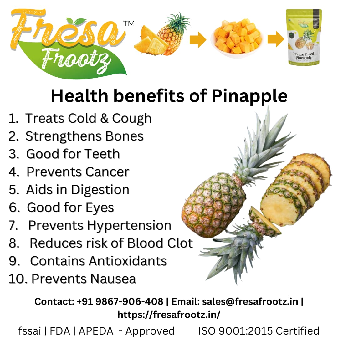 Unlock the Health Benefits of Fresafrootz Freeze-Dried Pineapple: A Nutrient-Packed Snack for Every Occasion
