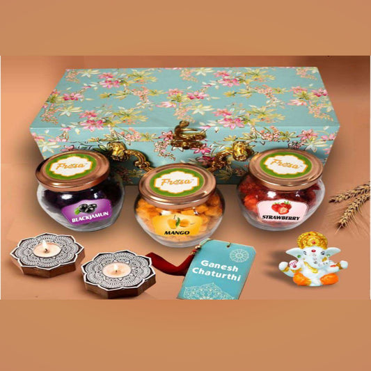Wooden Premium Gift Box      (3 Glass Jar)